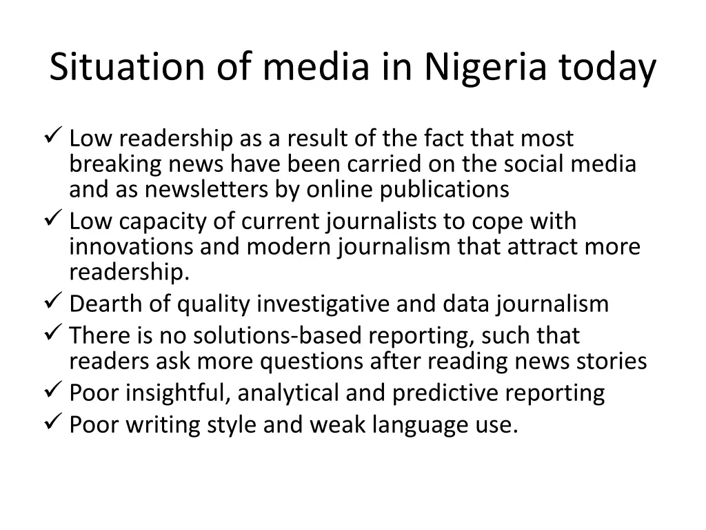 situation of media in nigeria today