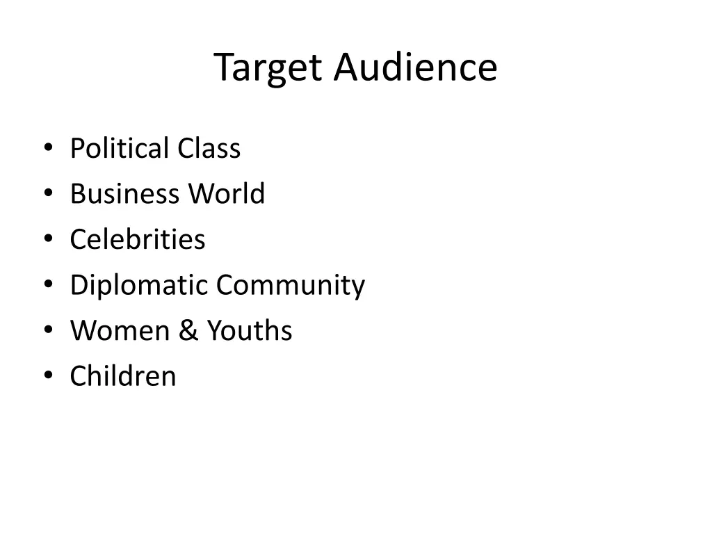 target audience