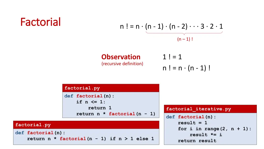 factorial factorial
