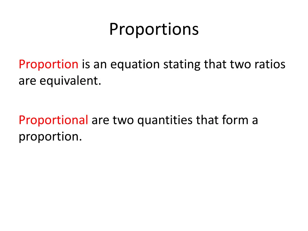 proportions
