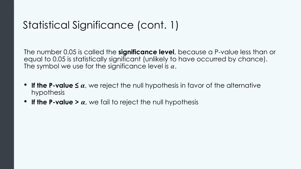 statistical significance cont 1