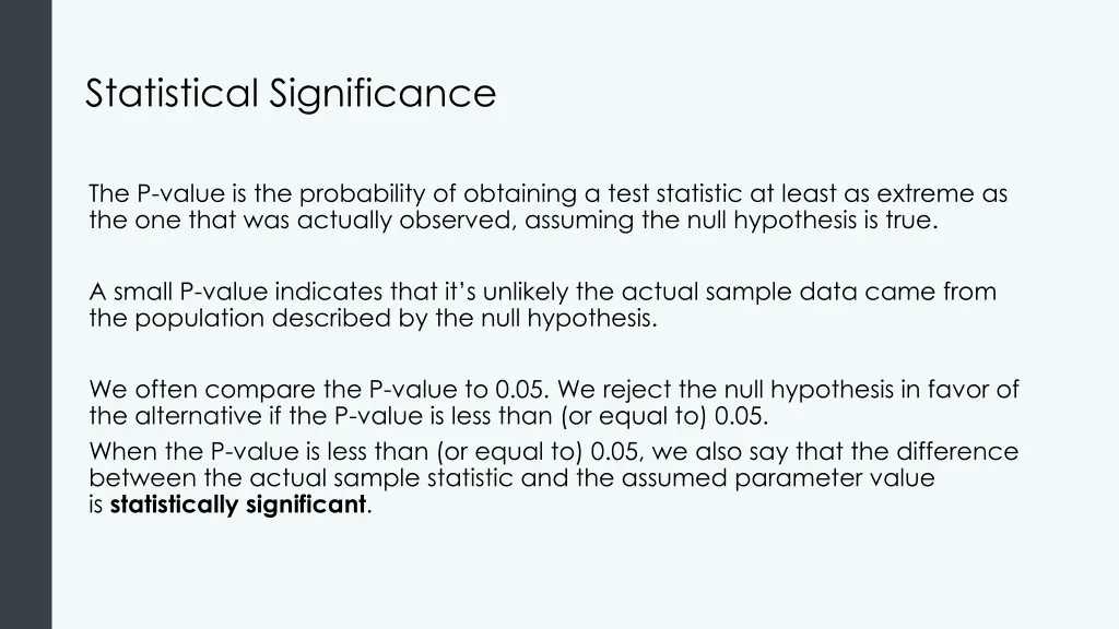 statistical significance