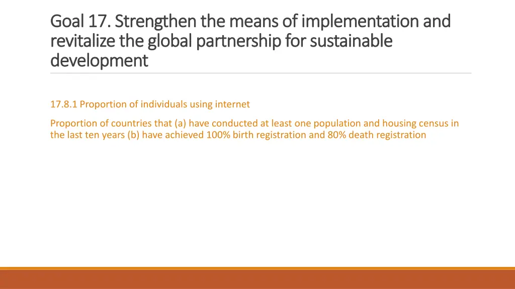 goal 17 strengthen the means of implementation