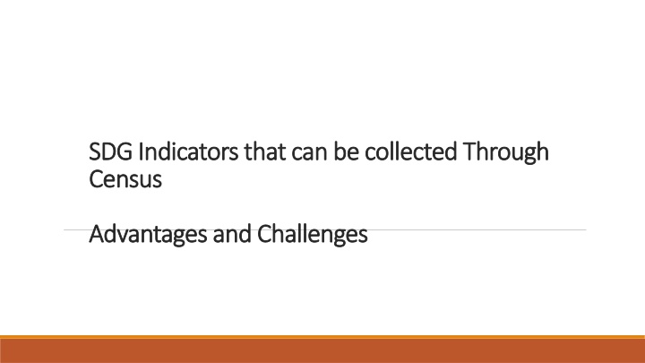sdg indicators that can be collected through