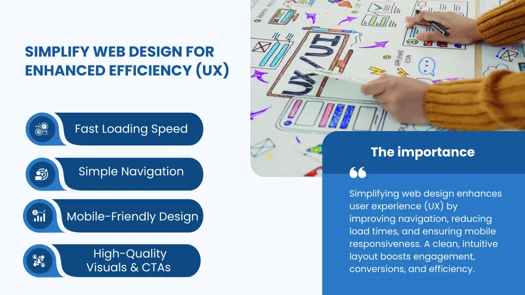 simplify web design for enhanced efficiency ux