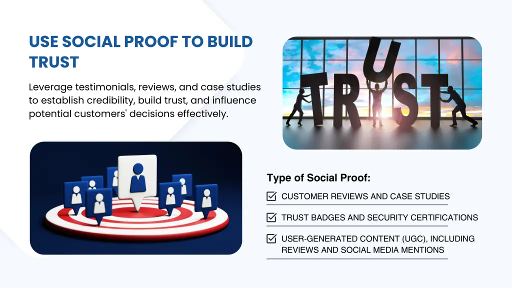 use social proof to build trust
