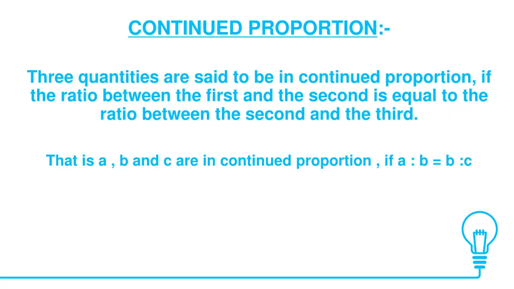 continued proportion