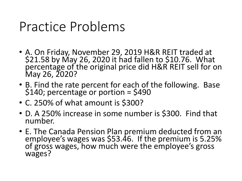 practice problems 2