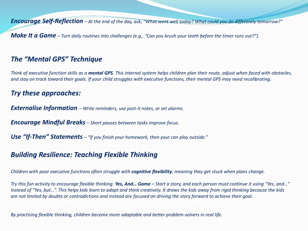 encourage self reflection