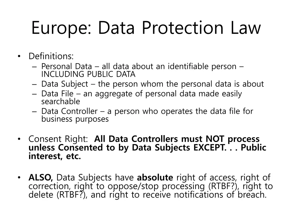 europe data protection law
