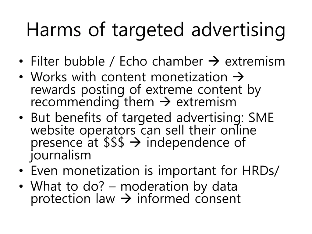 harms of targeted advertising