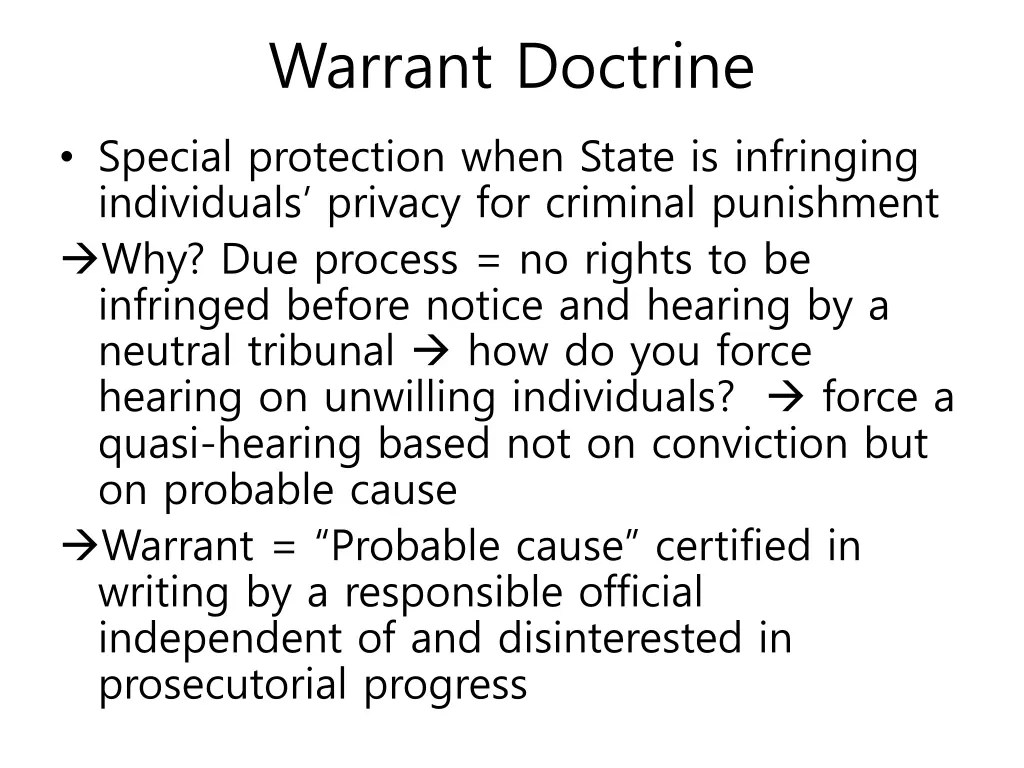 warrant doctrine
