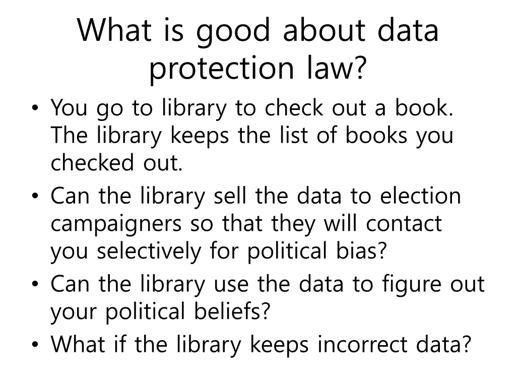 what is good about data protection