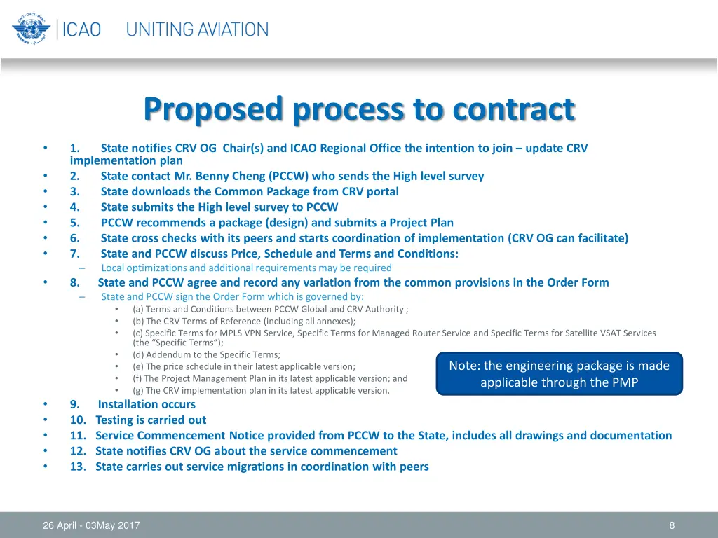 proposed process to contract