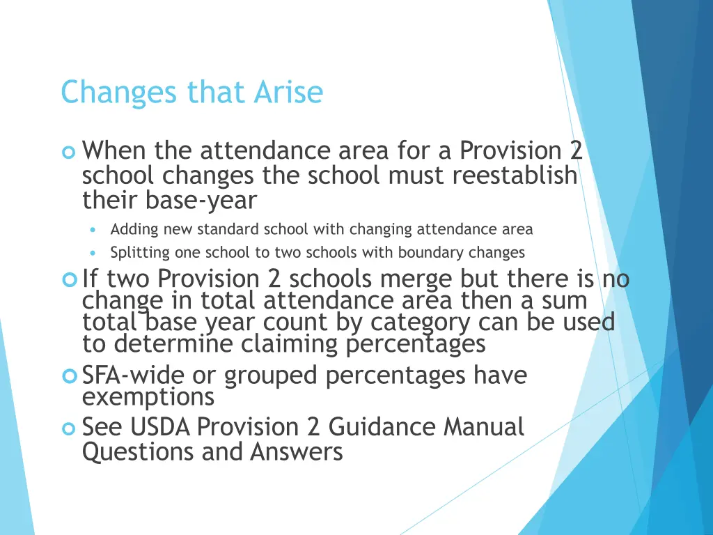 changes that arise