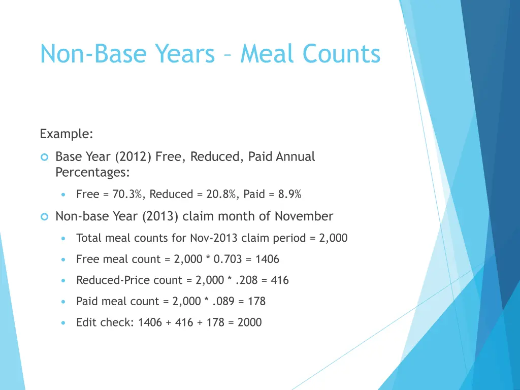 non base years meal counts 1