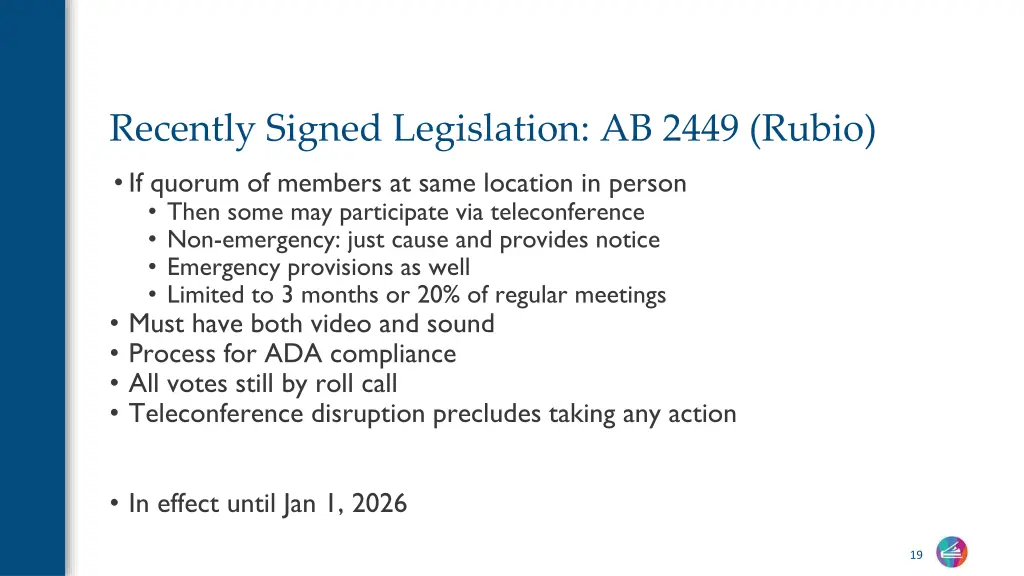 recently signed legislation ab 2449 rubio
