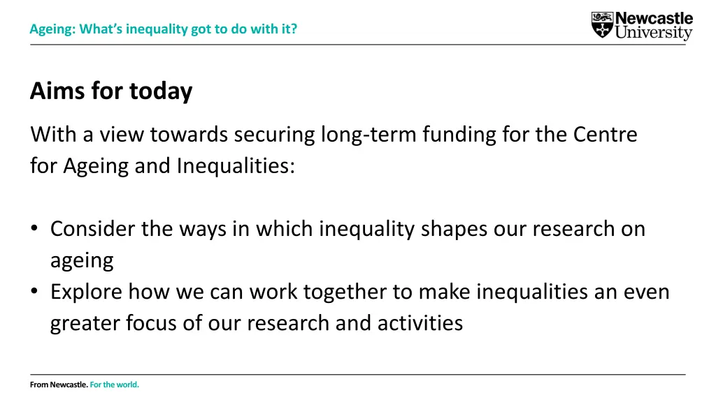 ageing what s inequality got to do with it 1