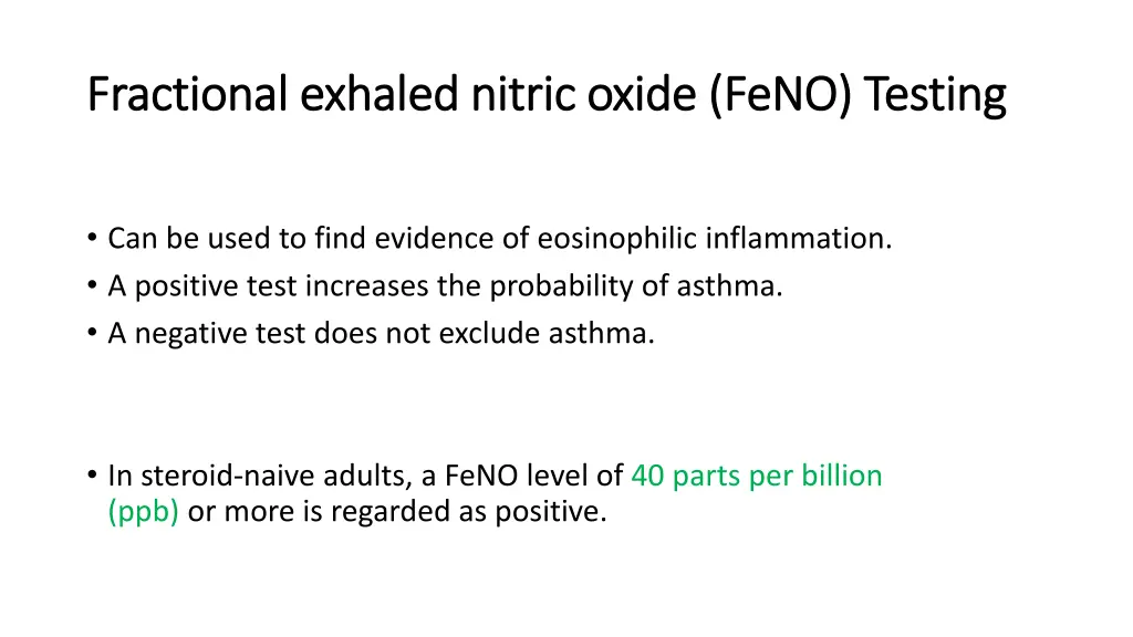 fractional exhaled nitric oxide fractional