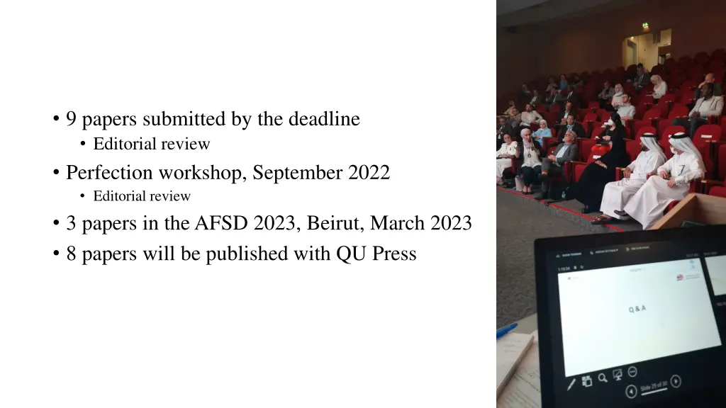 9 papers submitted by the deadline editorial