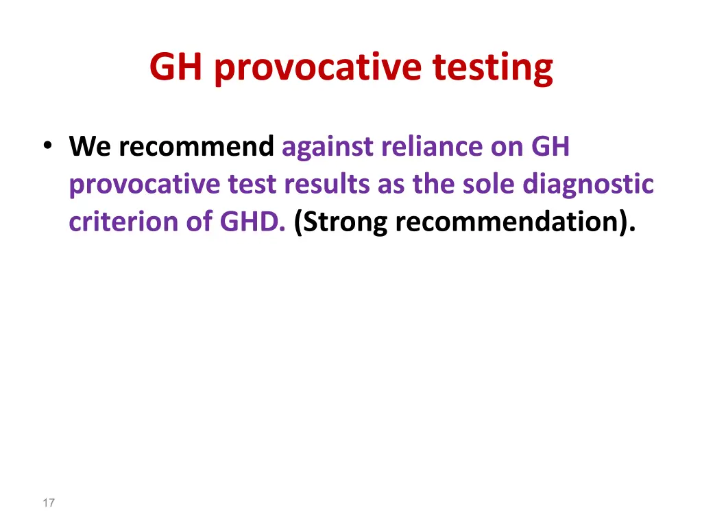 gh provocative testing
