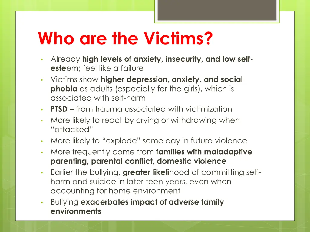 who are the victims