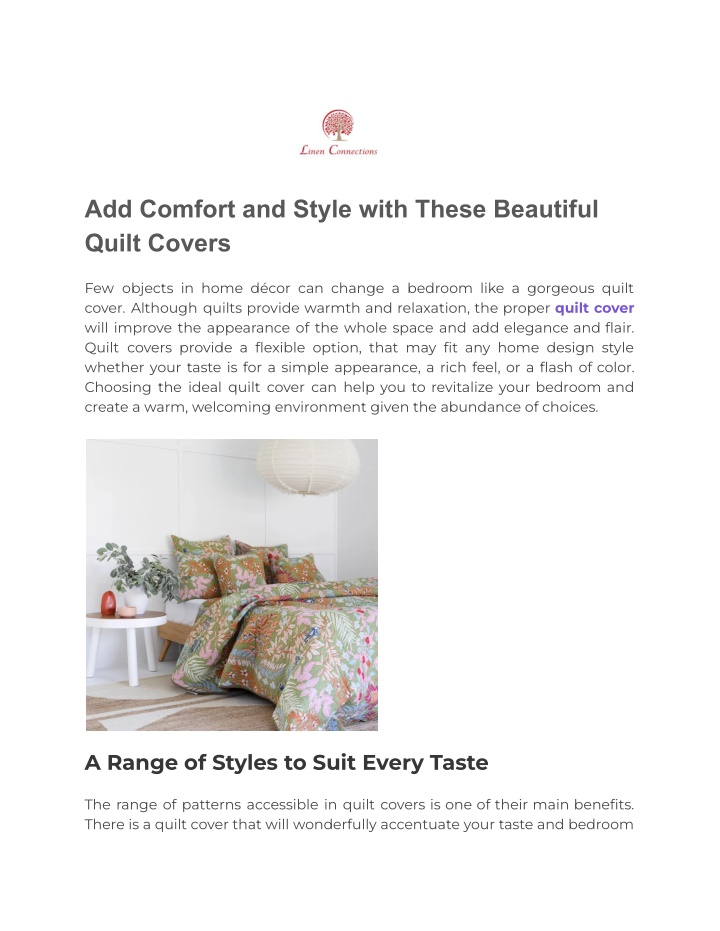 add comfort and style with these beautiful quilt