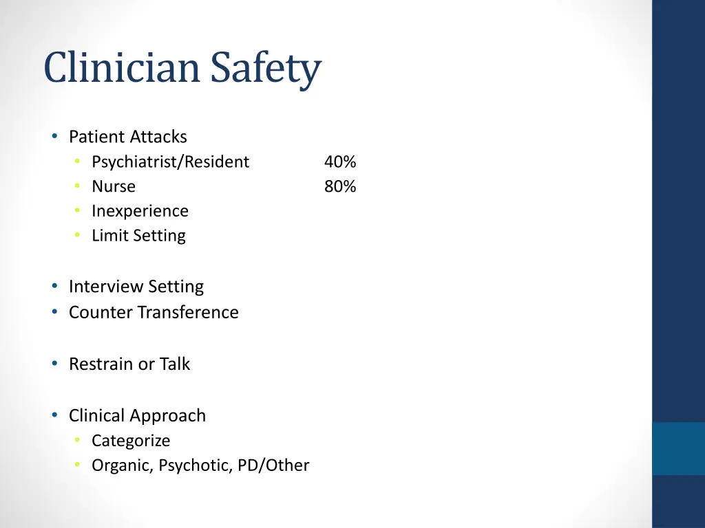 clinician safety