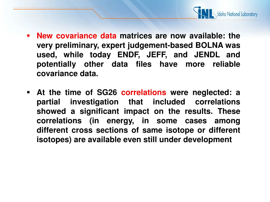 new covariance data matrices are now available