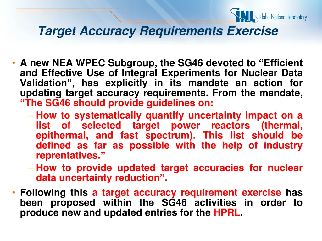 target accuracy requirements exercise