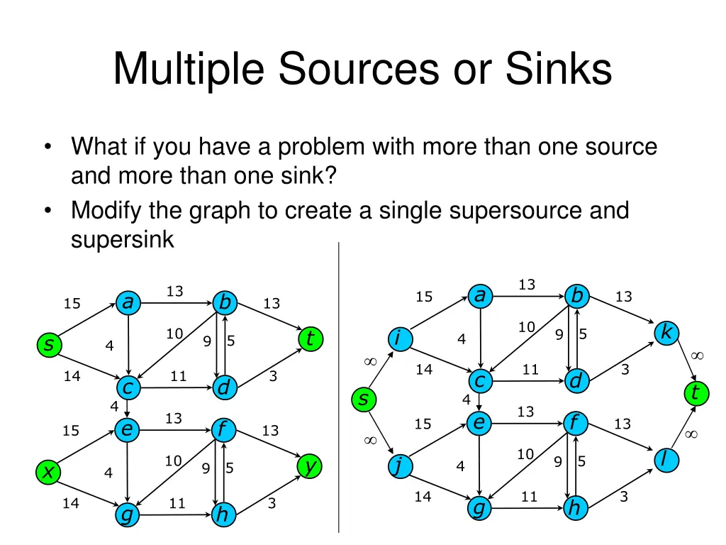 multiple sources or sinks