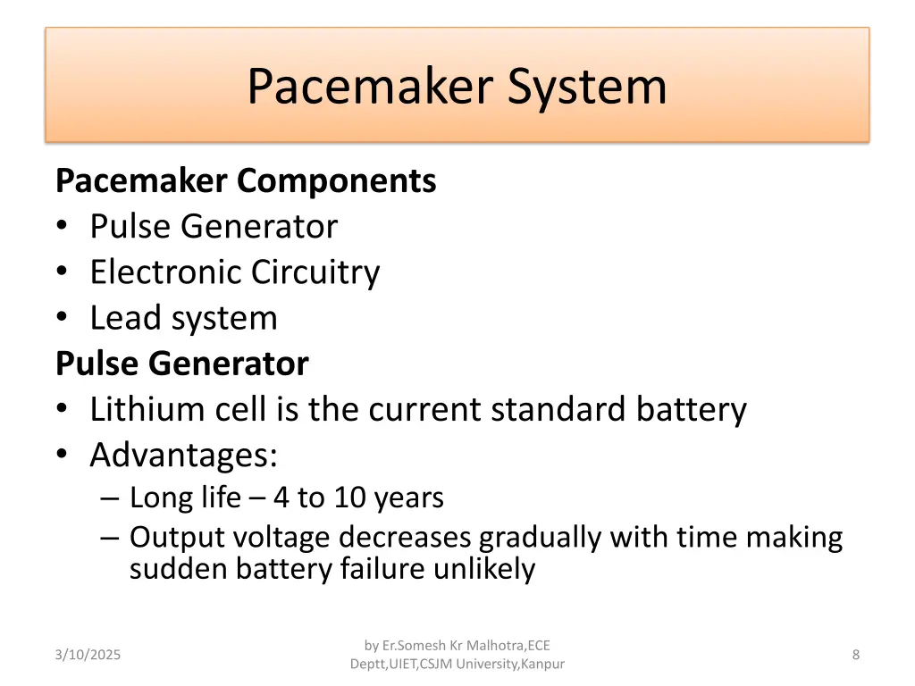 pacemaker system 1