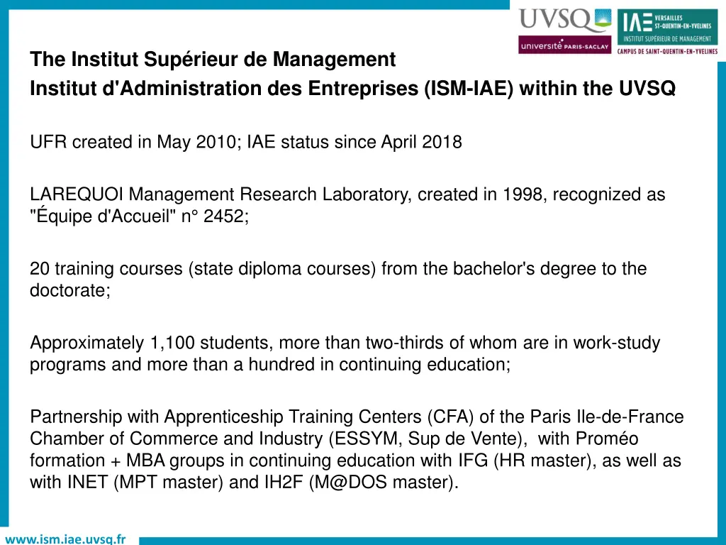 the institut sup rieur de management institut