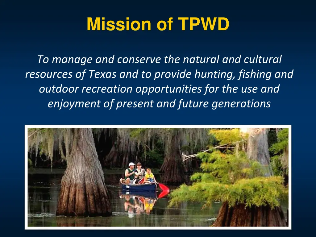 mission of tpwd