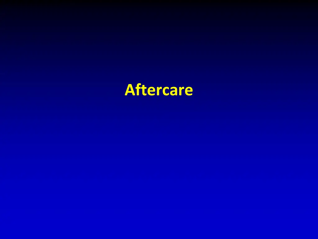 aftercare