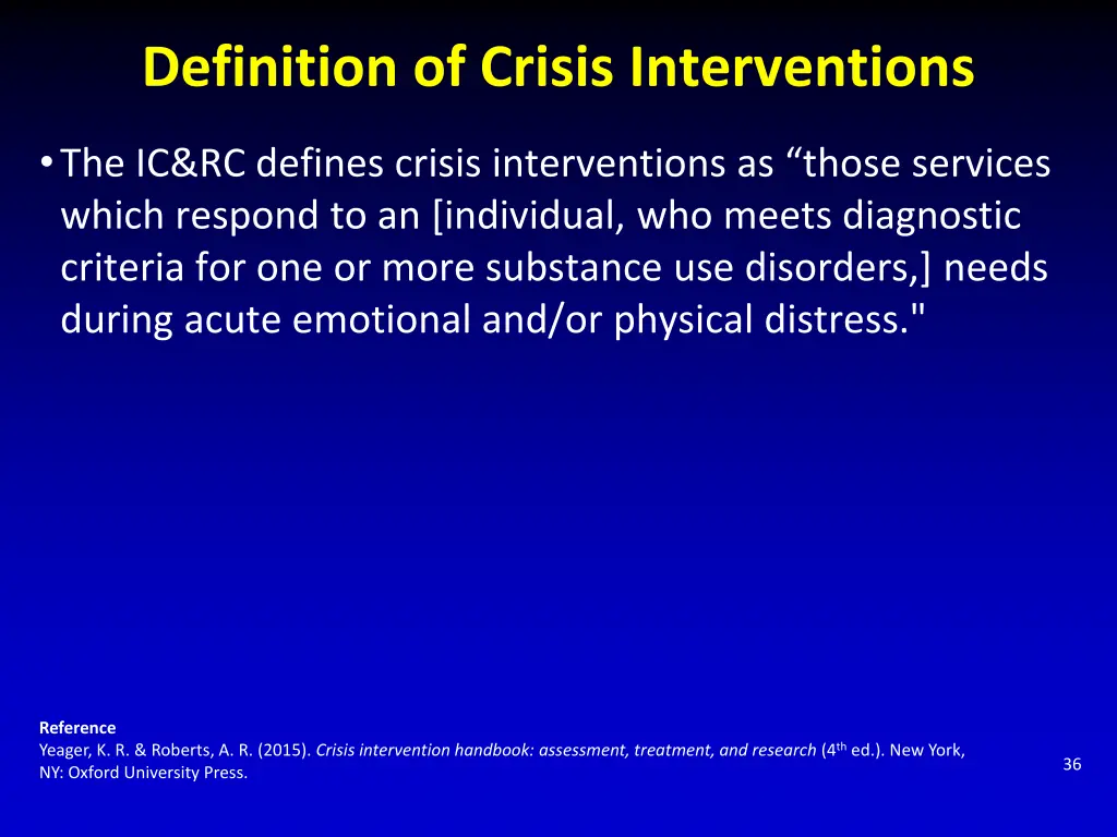 definition of crisis interventions