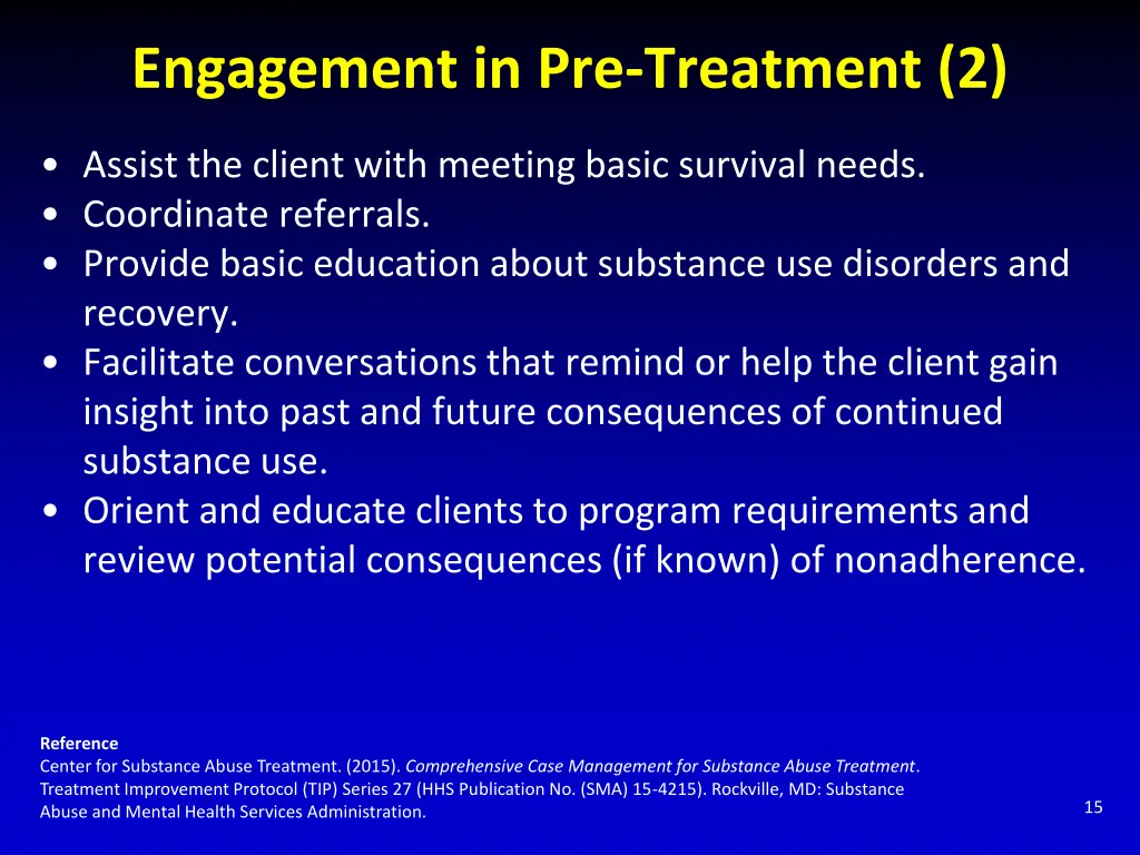 engagement in pre treatment 2