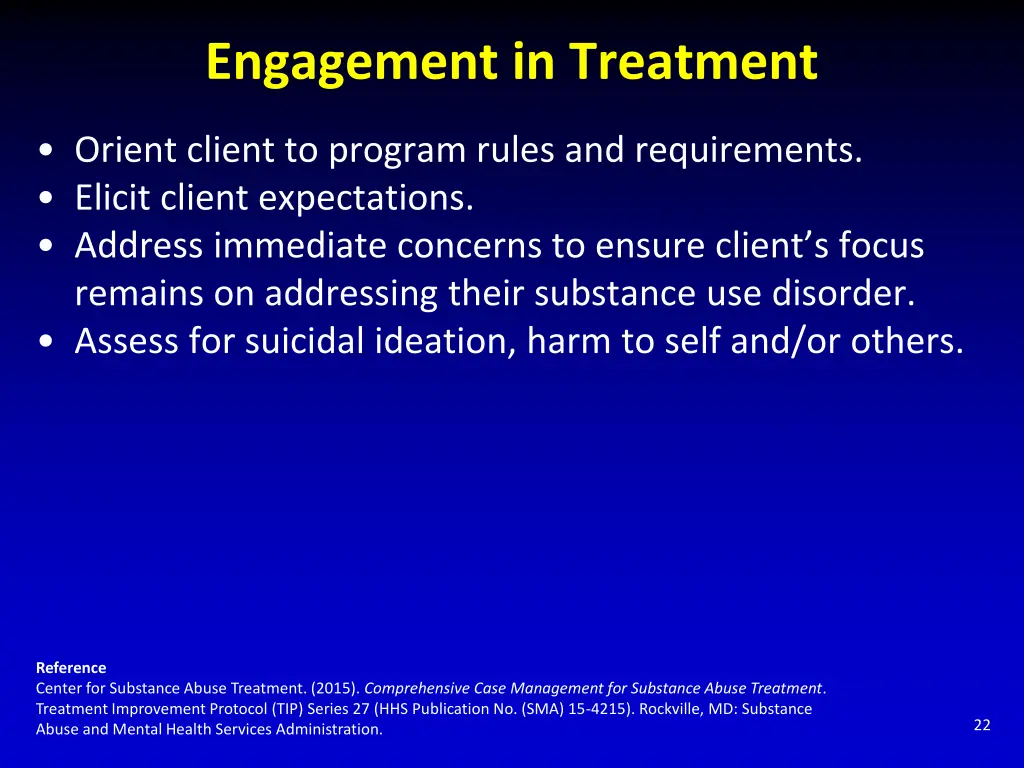 engagement in treatment
