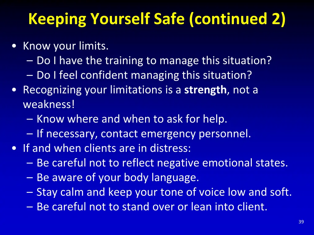 keeping yourself safe continued 2