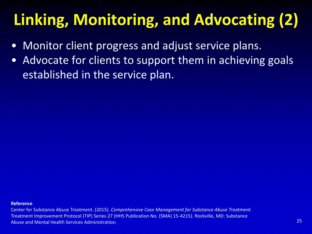 linking monitoring and advocating 2