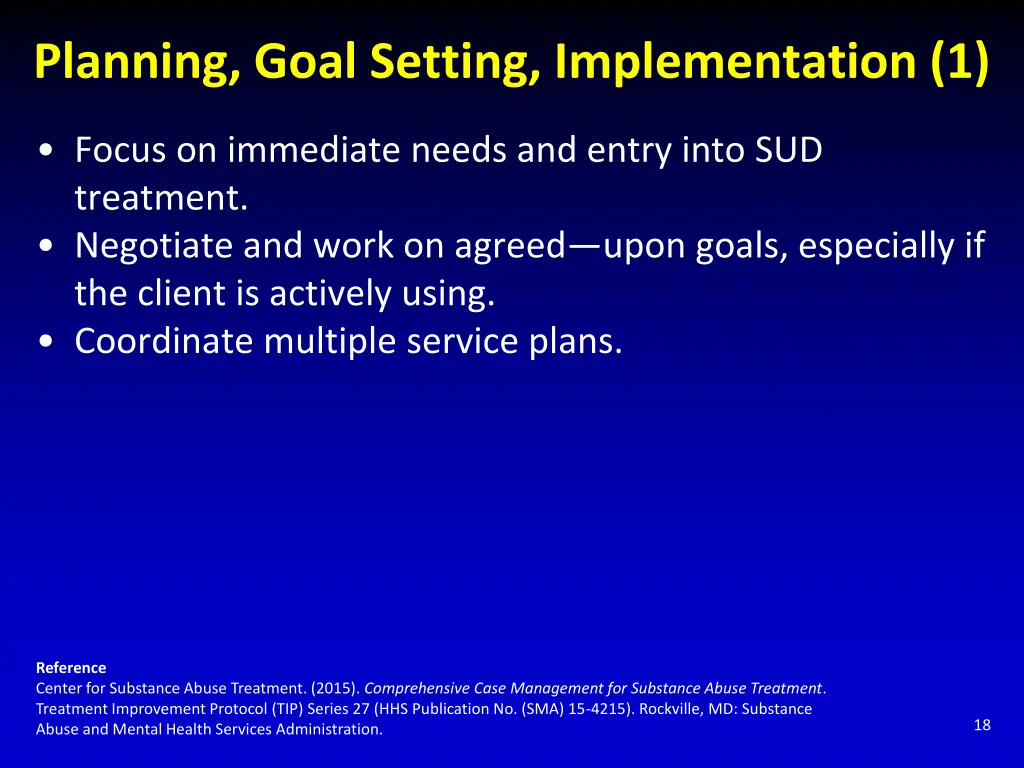 planning goal setting implementation 1