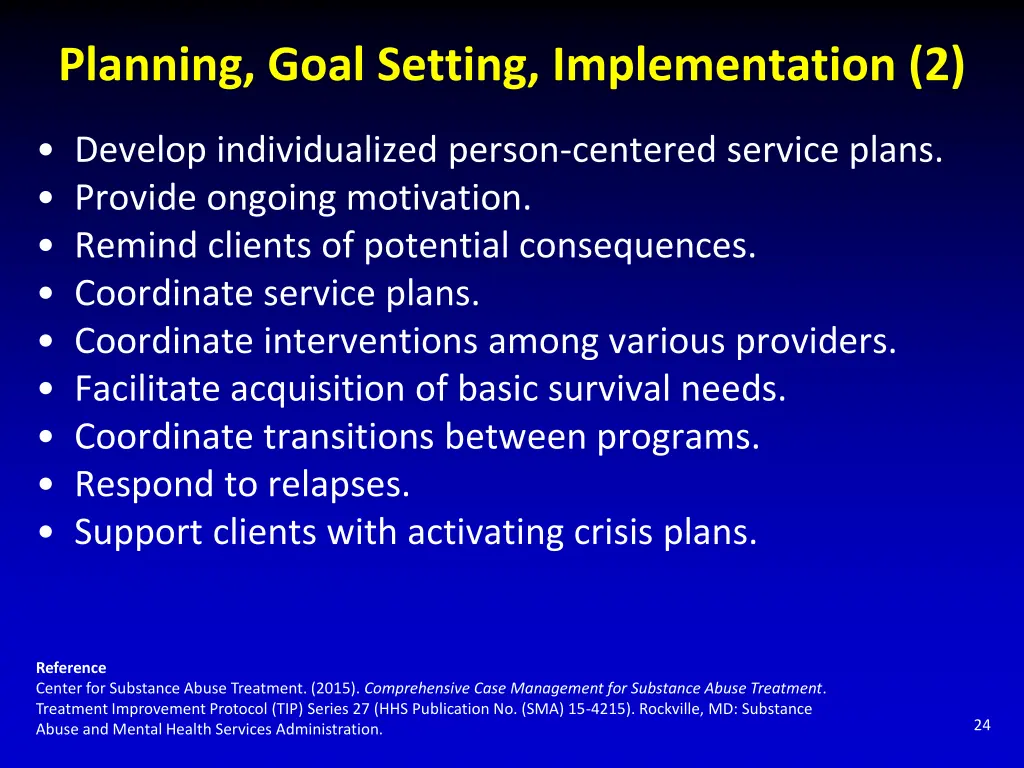 planning goal setting implementation 2