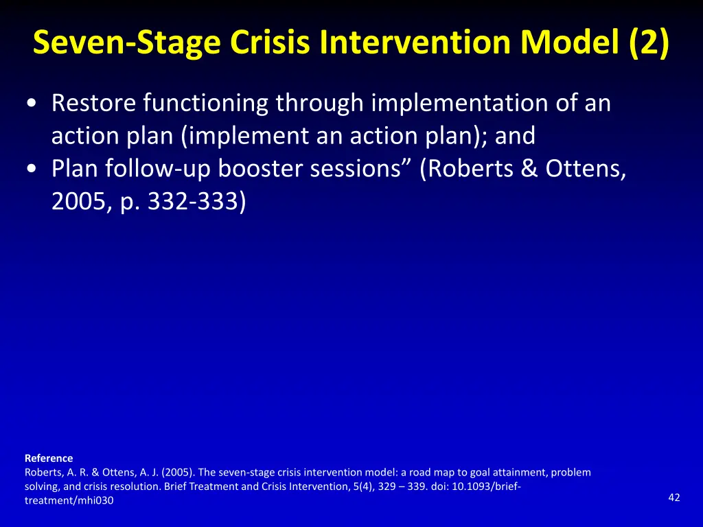 seven stage crisis intervention model 2