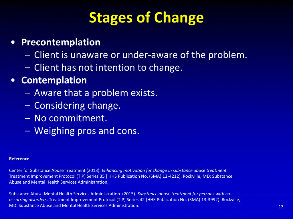 stages of change
