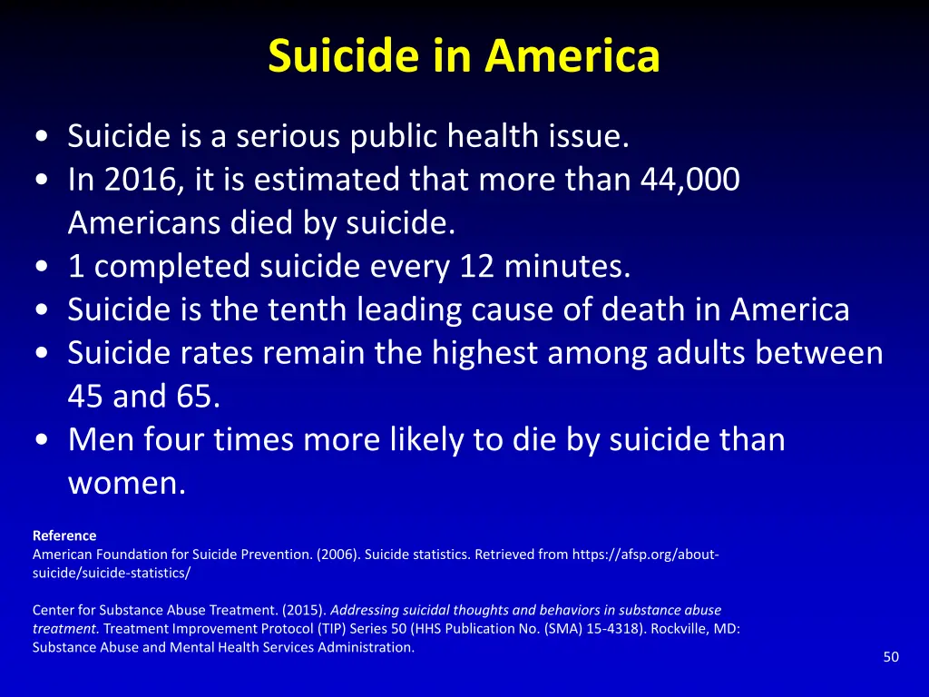 suicide in america