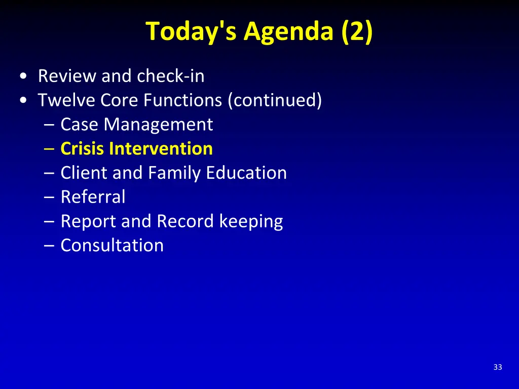 today s agenda 2