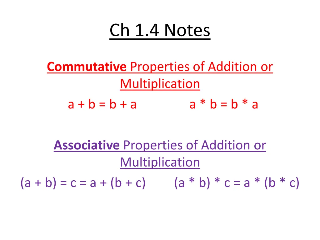 ch 1 4 notes