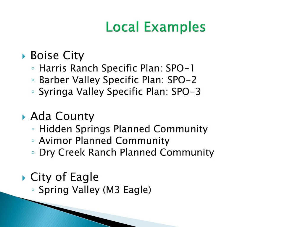 boise city harris ranch specific plan