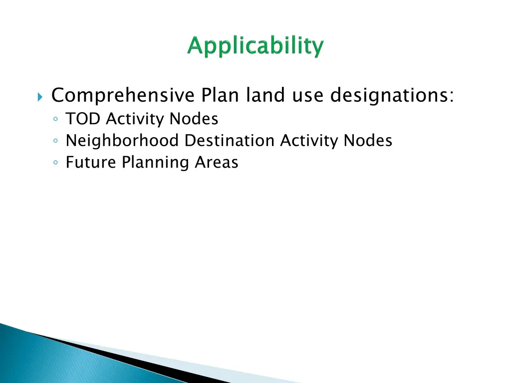 comprehensive plan land use designations