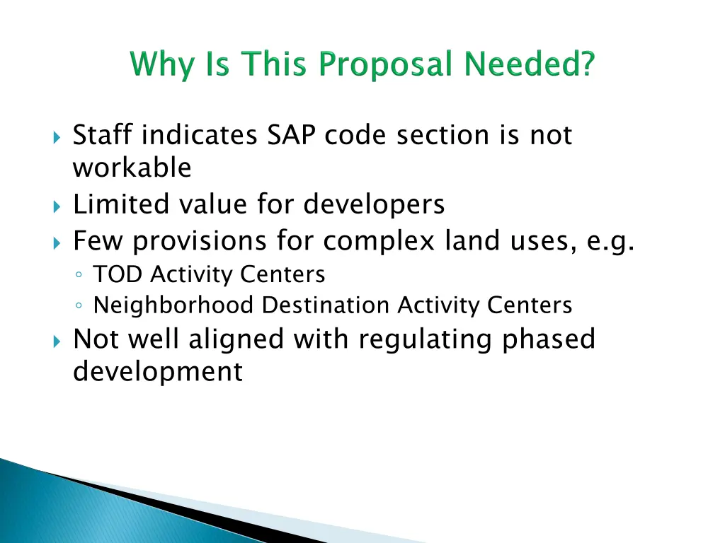 staff indicates sap code section is not workable